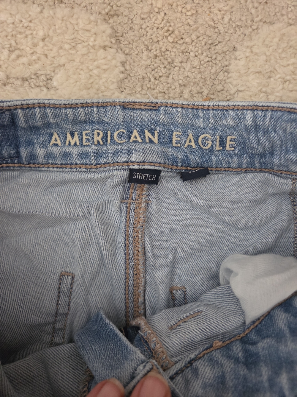 American Eagle Outfitters Wide-Leg Cargo Jeans. Size 0 Regular - Picture 2 of 4